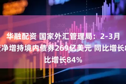 华融配资 国家外汇管理局：2-3月外资净增持境内债券269亿美元 同比增长84%